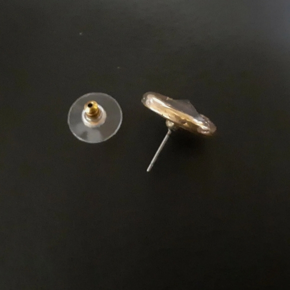 Christopher & Banks Dark Crystal Gold-Colored Post Stud Earrings - Picture 4 of 4